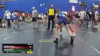 117 lbs Finals (8 Team) - Owen Pugh, Team Iowa Blue vs Ameer Khalil, American Gladiators-Blue