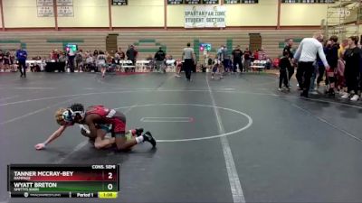 68 lbs Cons. Semi - Tanner McCray-Bey, Rampage vs Wyatt Breton, Smittys Barn