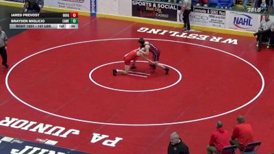 147 lbs Consi Of 32 #1 - Jared Prevost, Burgettstown vs Brayden Miglicio, Cameron County