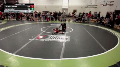 43 lbs Champ. Round 2 - Zayne Wolf, Elk River Wrestling vs Lucas Joswiak, Forest Lake Wrestling Club