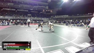 145 lbs Cons. Semi - Quintin Maldonado, Stagg vs Chino Igarashi, Del Oro