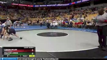 220 lbs Champ. Round 1 - Carson Miller, Harrisonville vs Preston Larkin, Savannah