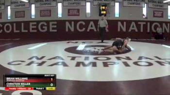 141 lbs Cons. Round 3 - Brian Williams, Nebraska Wesleyan vs Christian Keller, Nebraska Wesleyan