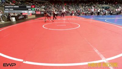 100 lbs Quarterfinal - Kingston Simms, Raising The Level Wrestling Club vs Abel Vigil, Team Nomad