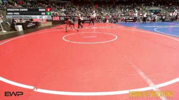 100 lbs Quarterfinal - Kingston Simms, Raising The Level Wrestling Club vs Abel Vigil, Team Nomad