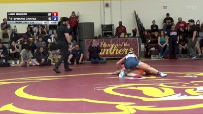 138 lbs 1st Place Match - Stephanie Chavez, Menlo College vs Janie Houser, Unattached