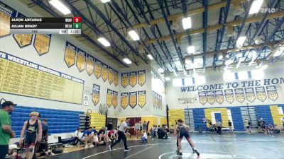 150 lbs Round 6 (8 Team) - Julian Brady, Wellington Black vs Jaxon Arfaras, Braves WC