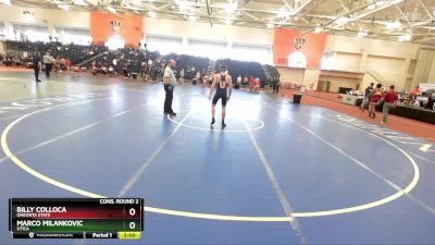 125 lbs Cons. Round 2 - Billy Colloca, Oneonta State vs Marco Milankovic, Utica