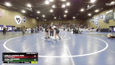 140 lbs Cons. Round 4 - Mona Melendez, Tulare Union vs Amelia Limones-Iribe, East Bakersfield