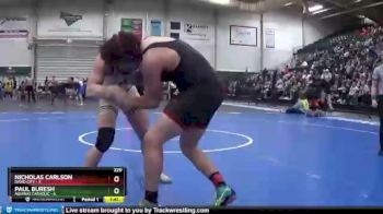 220 lbs Quarterfinals (8 Team) - Paul Buresh, Aquinas Catholic vs Nicholas Carlson, David City