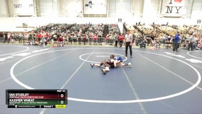 80 lbs Cons. Round 1 - Ian Studley, Portville Youth Wrestling Club vs Kazimer Wheat, Brockport Jr Blue Devils Wrestling Club