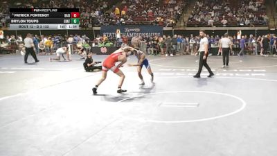 D 3 132 lbs Champ. Round 1 - Patrick Fontenot, Basile vs Brylon Toups, Erath