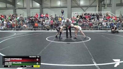 82 lbs Cons. Round 1 - Colyer Williams, Renegades vs Tyler Poppineau, Jaguars