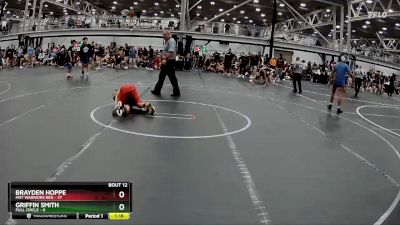 92 lbs Round 3 (8 Team) - Brayden Hoppe, Mat Warriors Red vs Griffin Smith, Full Circle