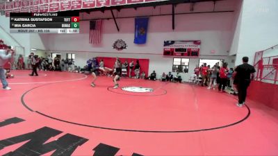 HS 105 lbs Champ. Round 2 - Katrina Gustafson, TUTTLE vs Mia Garcia, Dumas