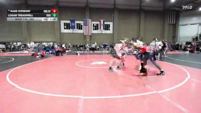 285 lbs Champ. Round 2 - Kage Stewart, Carl Junction vs Logan Treadwell, Thompson