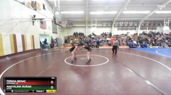 114 lbs Champ. Round 2 - Teresa Benac, Durango, CO vs Nadyalina Duran, Aztec