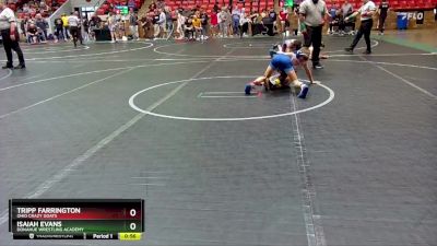 80 lbs Quarterfinal - Isaiah Evans, Donahue Wrestling Academy vs Tripp Farrington, Ohio Crazy Goats