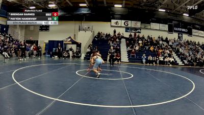 165 lbs 5th Place Match - Payton Handevidt, Augustana (SD) vs Brendan Barnes, Minot State (N.D.)