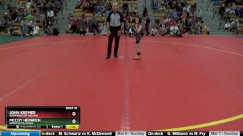 50 lbs Round 2 - McCoy Heinrich, American Outlaws vs John Kremer, Worthington Trojans