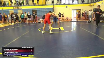 157 lbs Cons. Round 2 - Roberto Macias, Hays Wrestling Club vs Landon Nielsen, Spider Monkey Wrestling Club