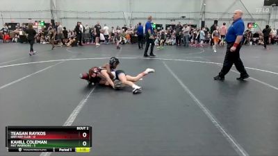 76 lbs Semis (4 Team) - Kahill Coleman, Mat Warriors vs Teagan Raykos, Grit Mat Club