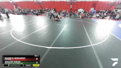 118-125 lbs Round 2 - Spencer Phelps, New Berlin Youth Wrestling vs Amadeus Hernandez, Wisconsin