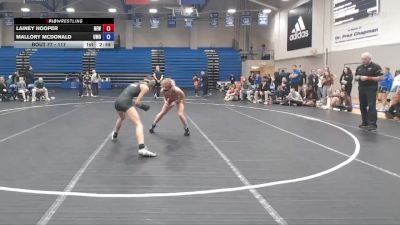 117 lbs Champ. Round 2 - Lainey Hooper, Newberry vs Mallory McDonald, Mount Olive