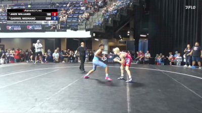 115 lbs 1st Place Match - Anze Williams, The Dealership vs Gabriel Medrano, Gracie Barra Westchase Wrestling