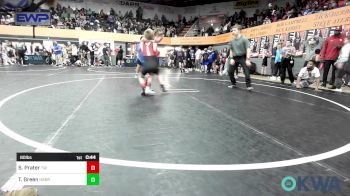 80 lbs Quarterfinal - Stetsyn Prater, Tuttle Wrestling vs Taylan Green, Harrah Little League Wrestling