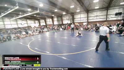 105 lbs 1st Place Match - Brexten Lamb, Cougars Wrestling Club vs Nash Johnston, Sanderson Wrestling Academy