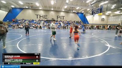 76 lbs Round 3 - Bennett Carlson, Champions Wrestling Club vs EmmaLee Lujan, Top Of Utah