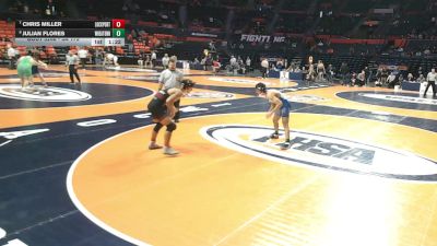 3A 175 lbs Cons. Round 2 - Chris Miller, Lockport (Twp.) vs Julian Flores, Wheaton (North)