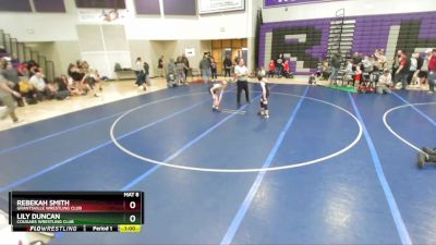 76-83 lbs Round 3 - Rebekah Smith, Grantsville Wrestling Club vs Lily Duncan, Cougars Wrestling Club