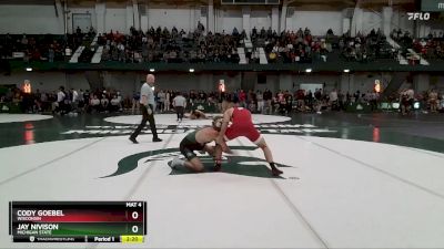 165 lbs Champ. Round 2 - Jay Nivison, Michigan State vs Cody Goebel, Wisconsin