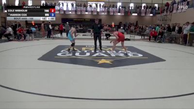 100 lbs 3rd Place Match - Cole Wibholm, Team Valley Wrestling Club vs Hudson Cox, Moen Wrestling Academy