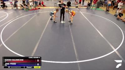 138 lbs Cons. Round 4 - Izayah Olejniczak, IL vs Jake Freed, MN