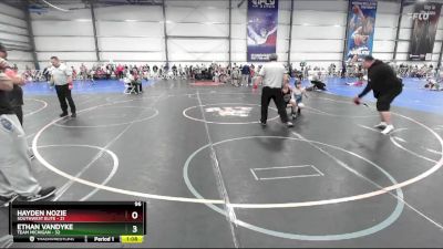 96 lbs Rd# 9- 2:15pm Saturday Final Pool - Ethan VanDyke, Team Michigan vs Hayden Nozie, SouthWest Elite