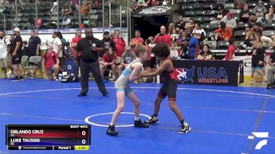 63 lbs Champ. Round 2 - Orlando Cruz, CA vs Luke Taussig, KS