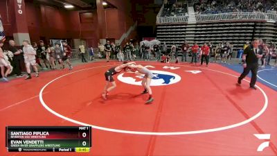 71 lbs Cons. Round 3 - Evan Vendetti, Green River Grapplers Wrestling vs Santiago Piplica, Riverton USA Wrestling