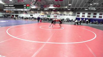 125 lbs Cons. Round 4 - Trevor Hisey, Indiana Tech vs Creel Weber, Hastings (Neb.)