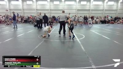 72 lbs Finals (8 Team) - Zach Paris, Revolution Elite vs Parker Phillips, Dayton Bandits