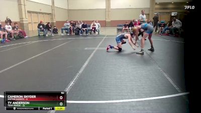 92 lbs Round 2 (6 Team) - Cameron Snyder, Dayton Bandits vs Ty Anderson, Team Minion