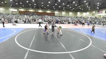 90 lbs 5th Place - Grayson Baldwin, Ruby Mountain WC vs Carson Beyer, Nevada Elite WC