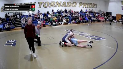 172 lbs Champ. Round 1 - Collin O`Wade, Connellsville vs Tyler Goughnour, Norwin