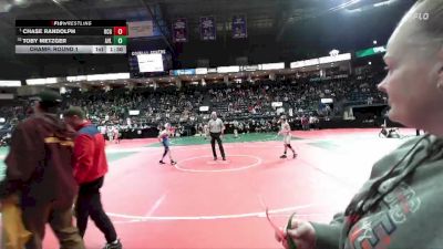 100 lbs Champ. Round 1 - Chase Randolph, OCGA vs Toby Metzger, AVL1