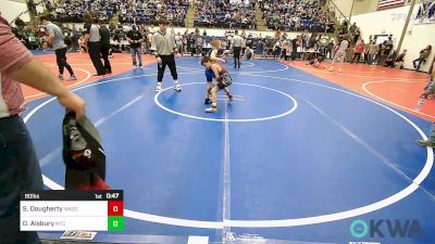 60 lbs Quarterfinal - Stryker Dougherty, Wagoner Takedown Club vs Dayton Alsbury, Miami Takedown Club