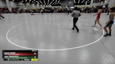 113 lbs Champ. Round 1 - Zach Masek, MWC Wrestling Academy vs Max Francisco, Anchorage Youth Wrestling Academy