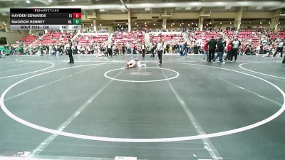 100 lbs Quarterfinal - Peyton Eklund, HWA vs Piper Marxsen, The Best Wrestler