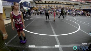 55 lbs Quarterfinal - Laneigh Jo Cartwright, Choctaw Ironman Youth Wrestling vs Juliette Rosas 2, OKC Saints Wrestling